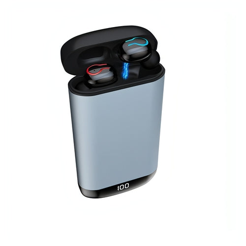 PulseCharge™ TWS Pro – Wireless Headset Digital Display & Power Bank