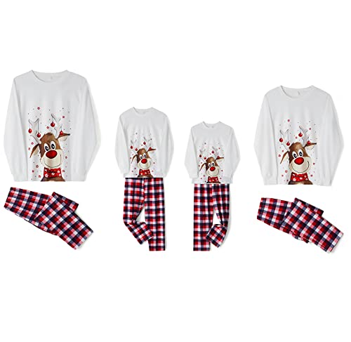 WephuPSho Family Christmas Pjs Matching Sets Baby Christmas Matching Jammies for Adults and Kids Holiday Xmas Sleepwear Set