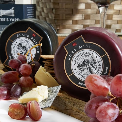 Cheese and Wine Hamper, With Pate - Award Winning Snowdonia Cheese, Rioja Red Wine, Pate Gift Hamper Basket | Food Hampers For Men, Red Wine Gift Set, Hampers For Men & Women, by Clearwater Hampers