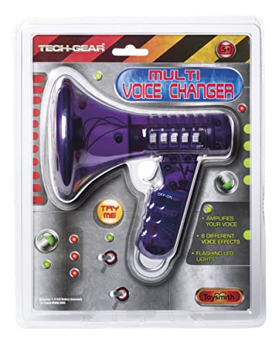 Toysmith Tech Gear Multi Voice Changer, Amplifies Voice With 8 Different Voice Effects, For Boys & Girls Ages 5+, Colors vary