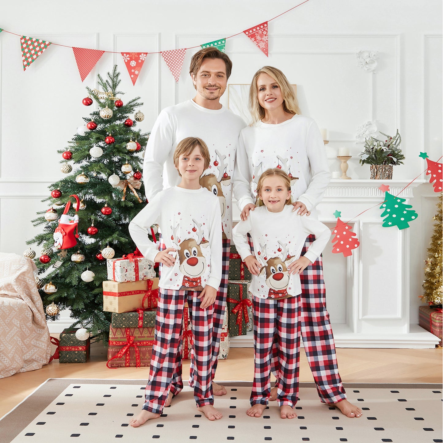 WephuPSho Family Christmas Pjs Matching Sets Baby Christmas Matching Jammies for Adults and Kids Holiday Xmas Sleepwear Set